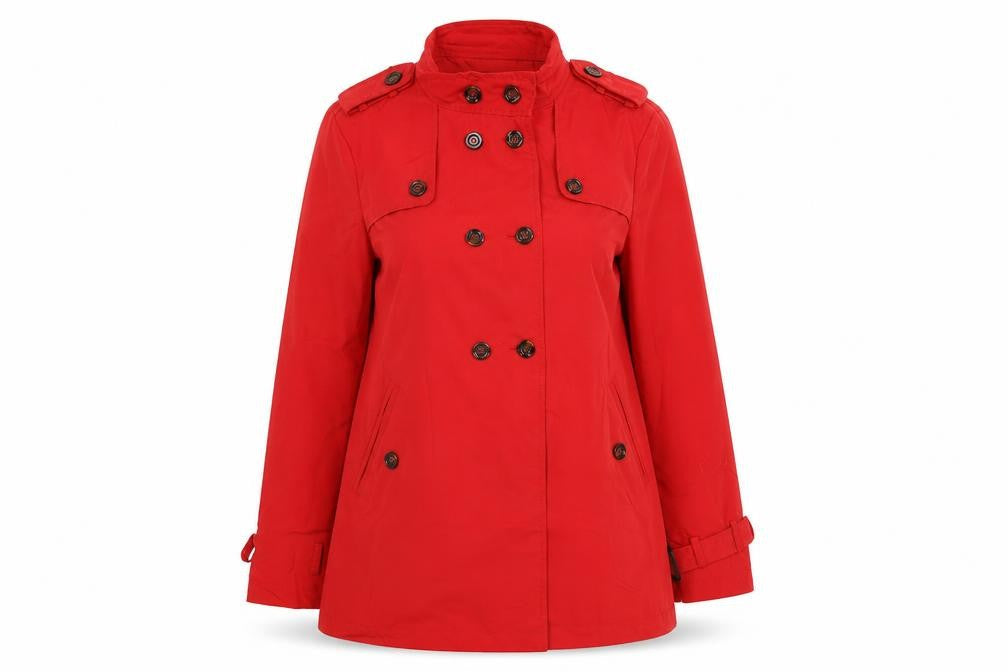 Urban Womens Red Overcoat Coat Size L