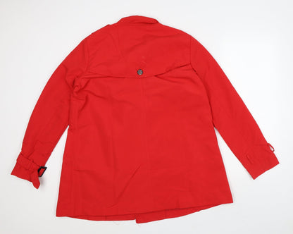 Urban Womens Red Overcoat Coat Size L