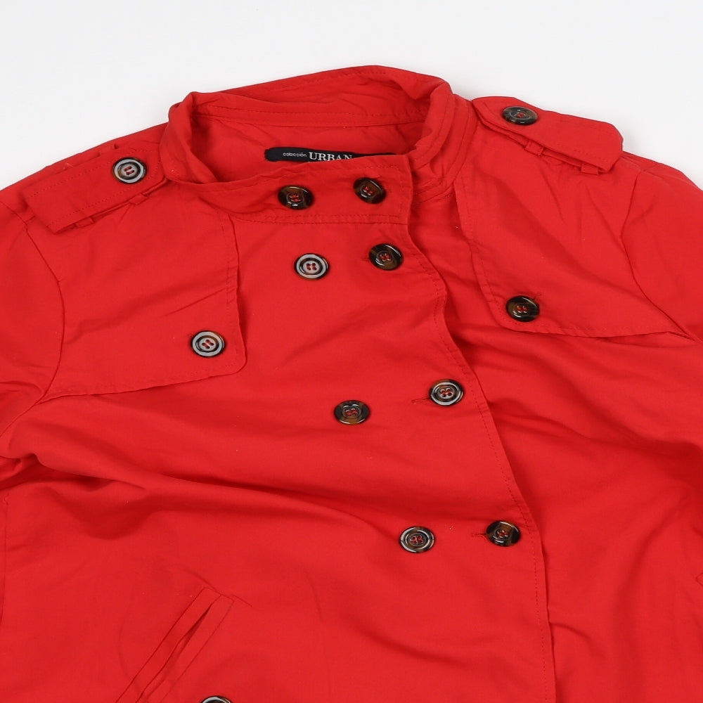 Urban Womens Red Overcoat Coat Size L