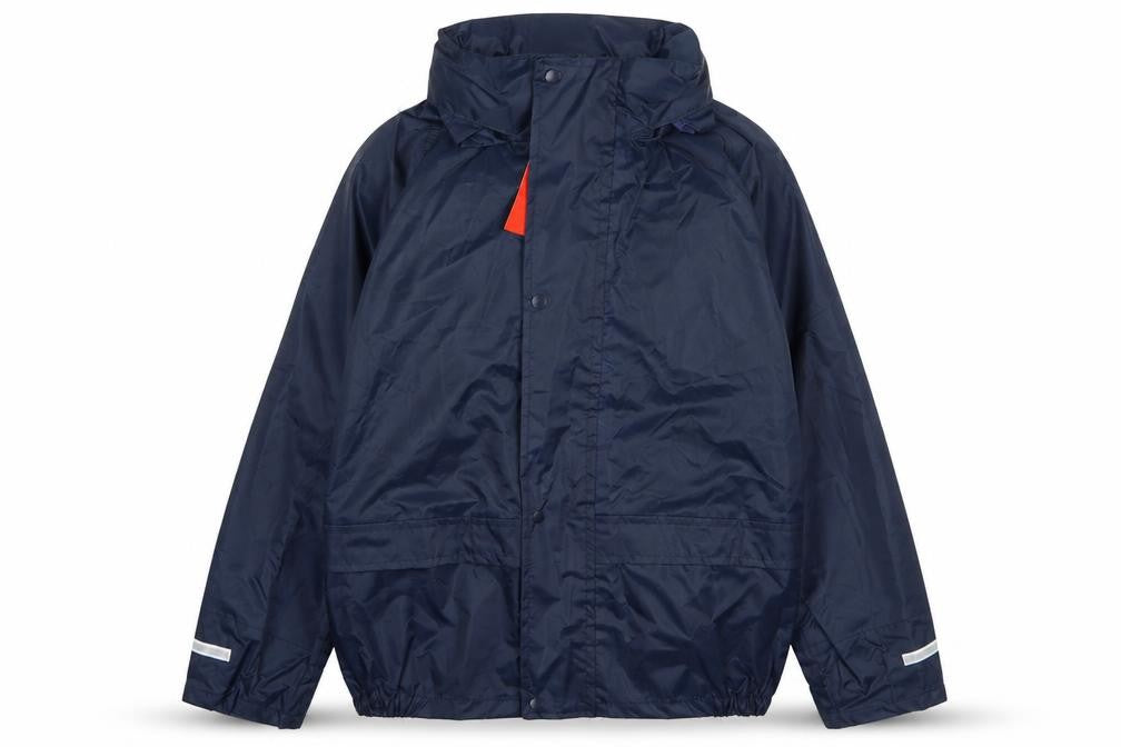 Result Boys Black Rain Coat Coat Size 5-6 Years