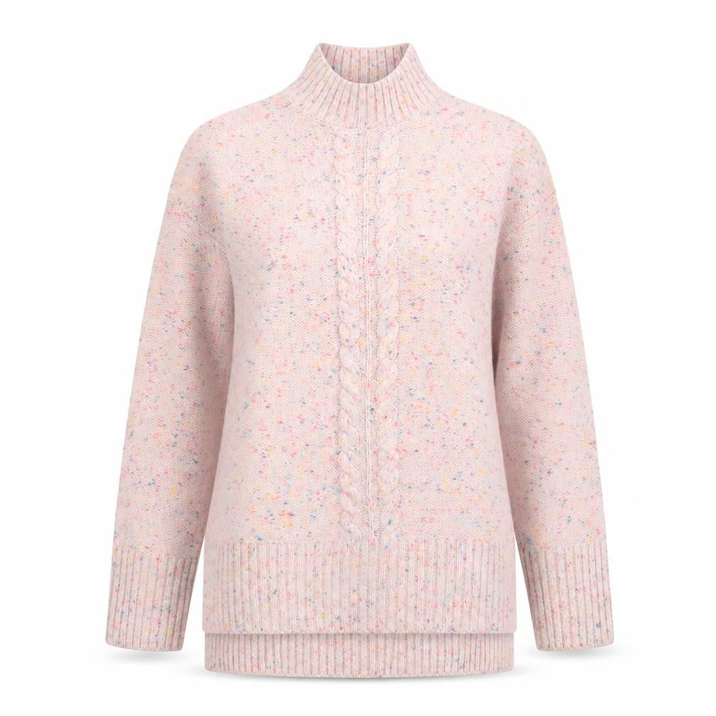 Khost Womens Pink High Neck Acrylic Pullover Jumper Size 8