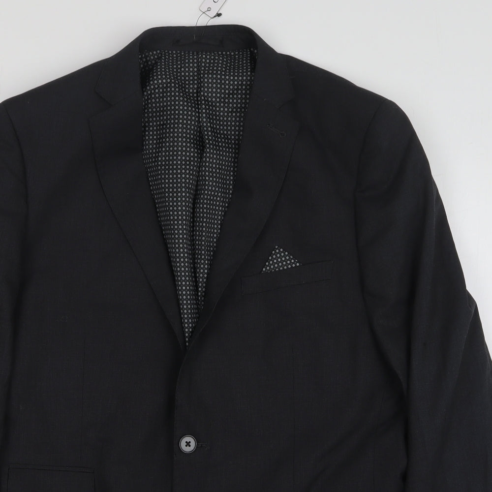 Tailor & Cutter Mens Grey Polyester Jacket Suit Jacket Size 42
