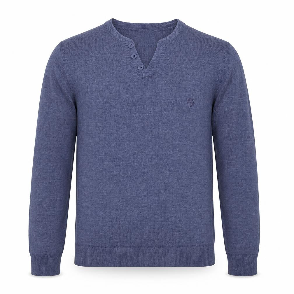 Red Herring Mens Blue V-Neck Acrylic Pullover Jumper Size S