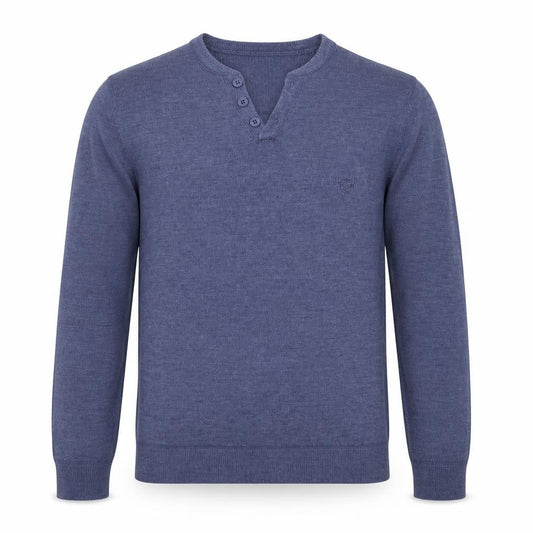 Red Herring Mens Blue V-Neck Acrylic Pullover Jumper Size S