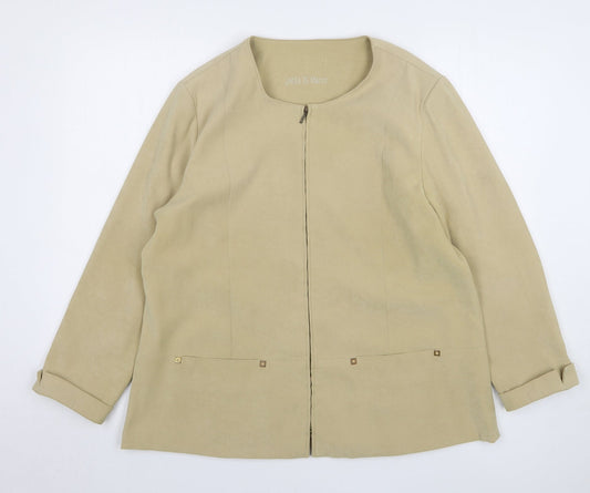 Joella Di Marco Womens Beige Jacket Size XL
