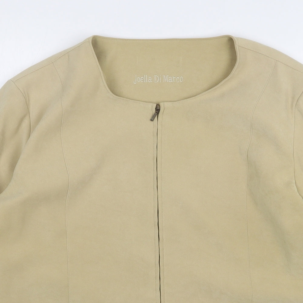 Joella Di Marco Womens Beige Jacket Size XL
