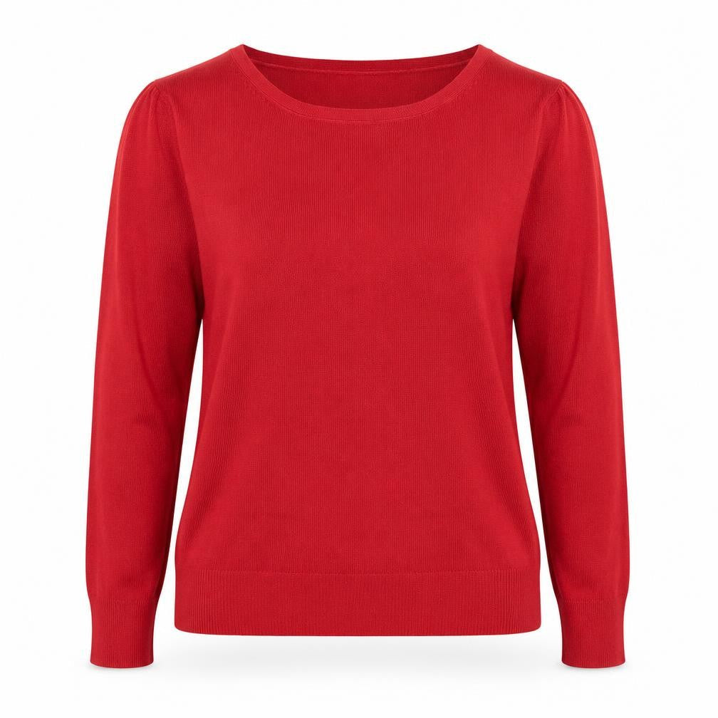 Atmosphere Womens Red Round Neck Polyester Pullover Jumper Size 14