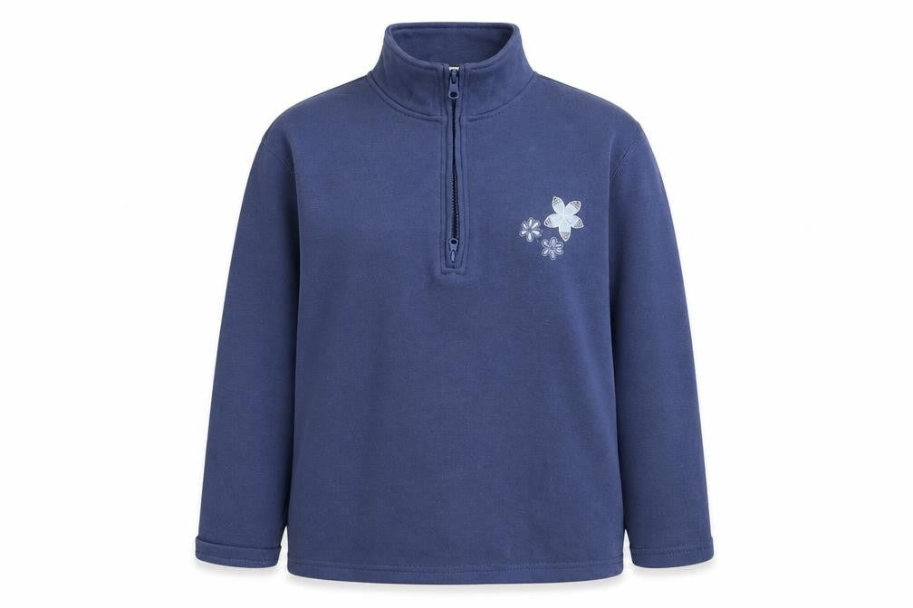Bonmarché Womens Blue Polyester Pullover Sweatshirt Size S