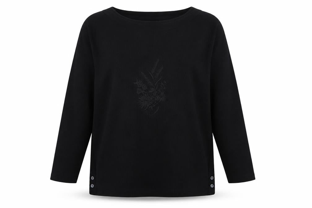 South Lodge Womens Black Round Neck Polyester Pullover Jumper Size M