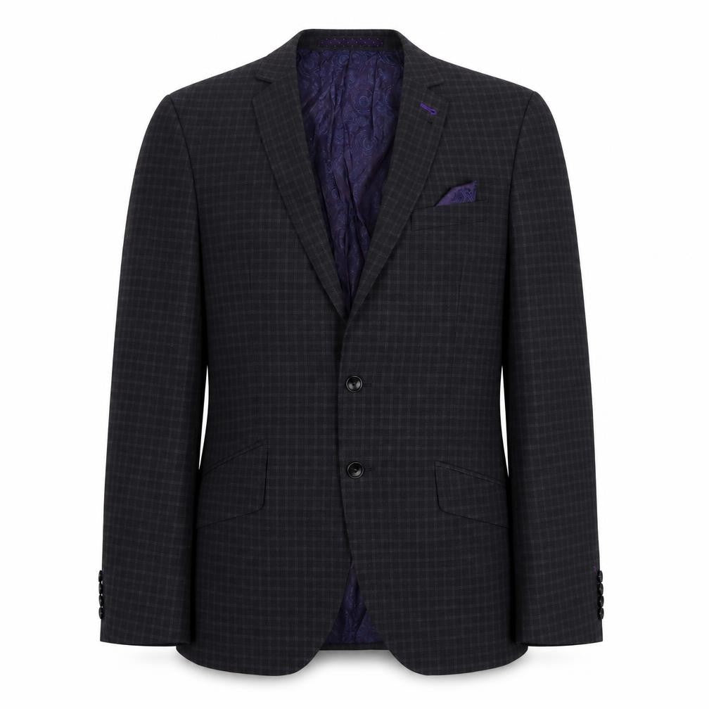 Marks & Spencer Mens Grey Check Wool Jacket Suit Jacket Size 38