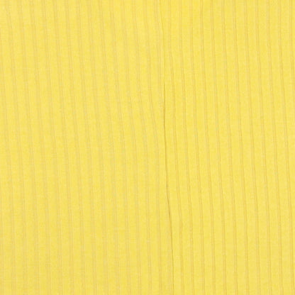 New Look Womens Yellow Round Neck Polyester Pullover Jumper Size L