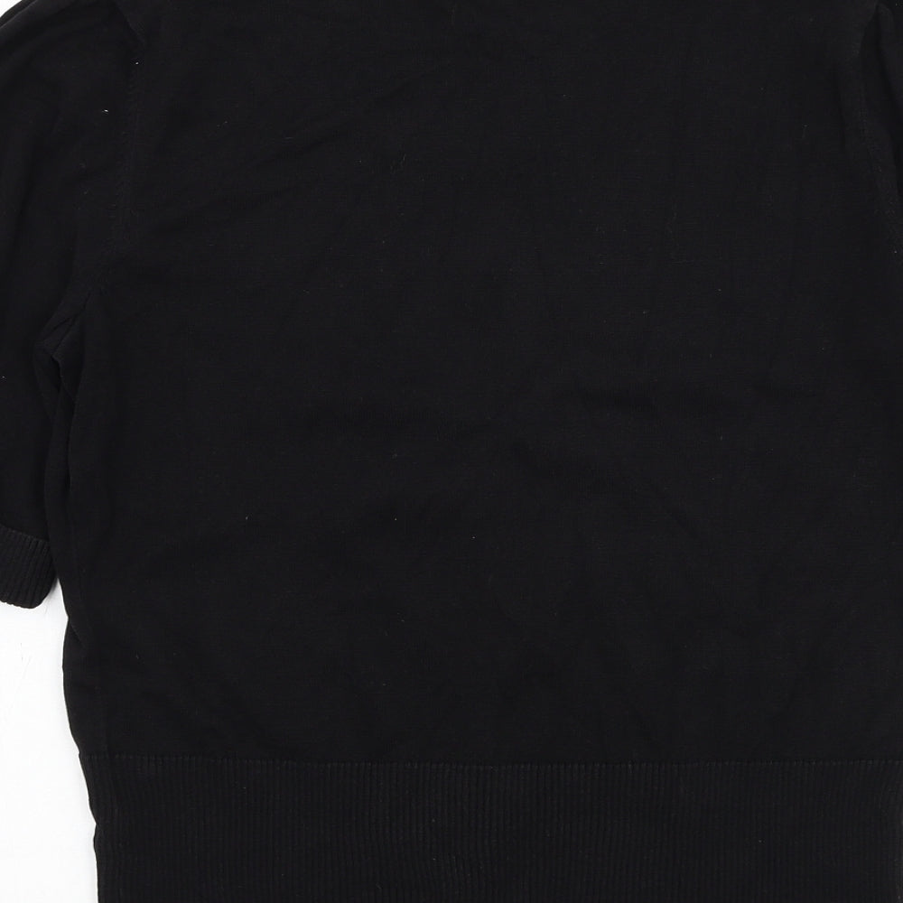 Monsoon Womens Black V-Neck Polyester Jumper Size 16