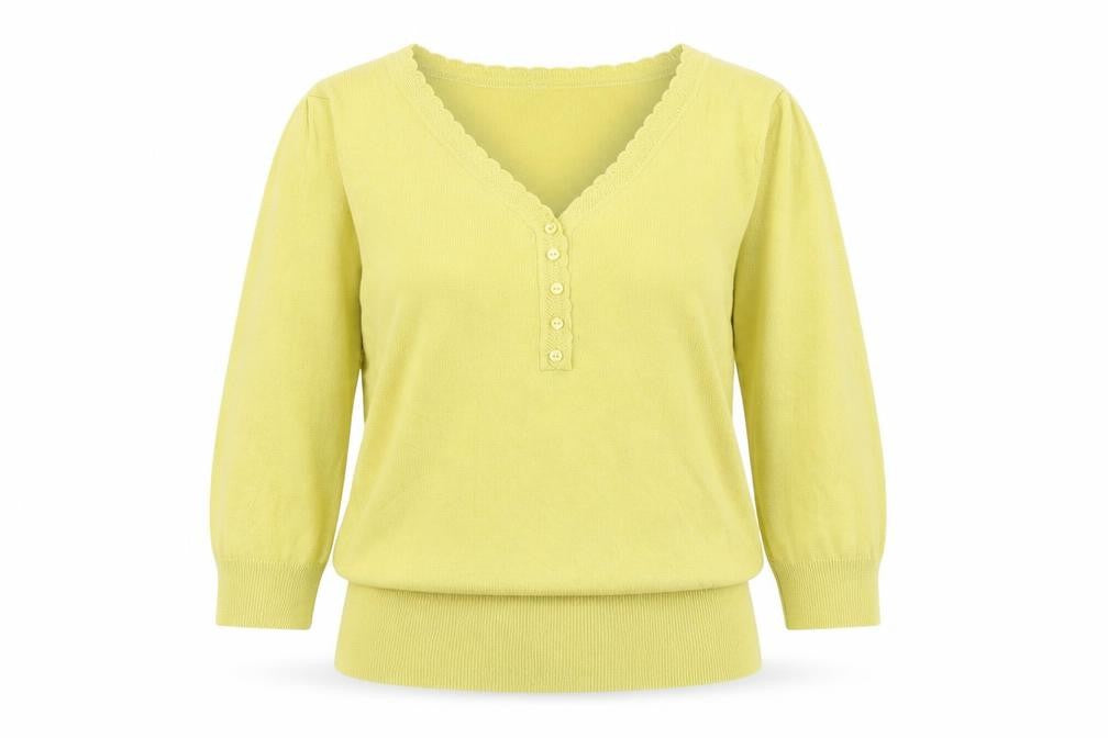 Marks & Spencer Womens Green V-Neck Viscose Pullover Jumper Size 14