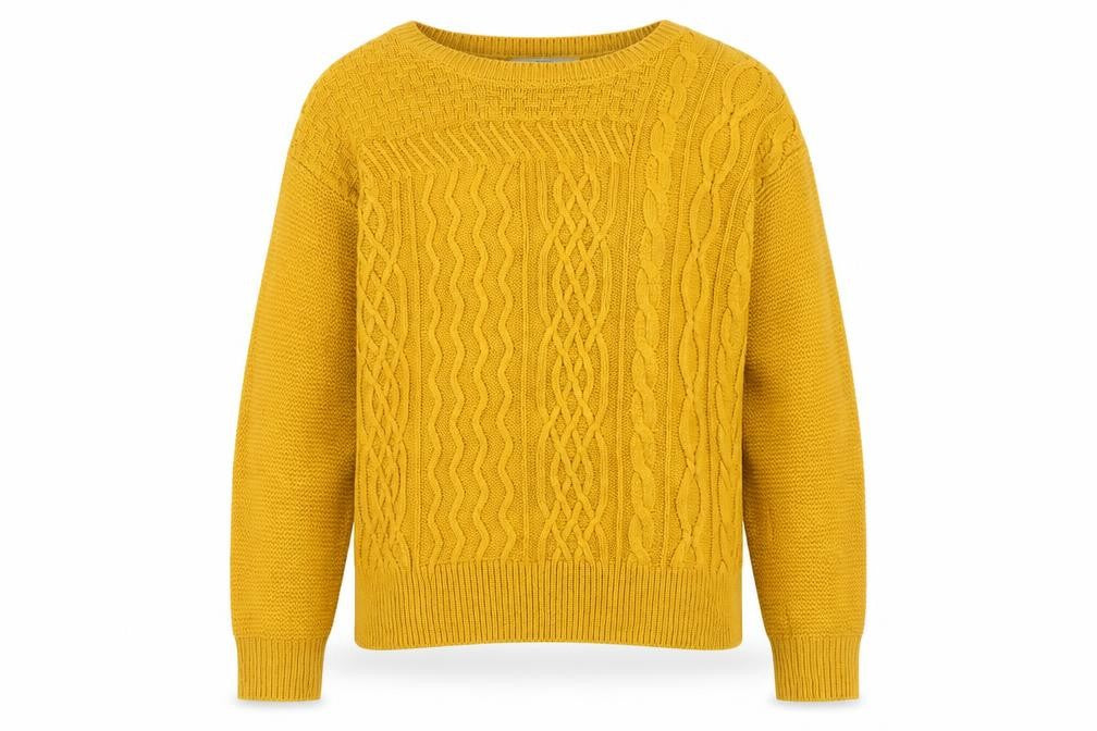 George Womens Yellow Round Neck Polyester Pullover Jumper Size M