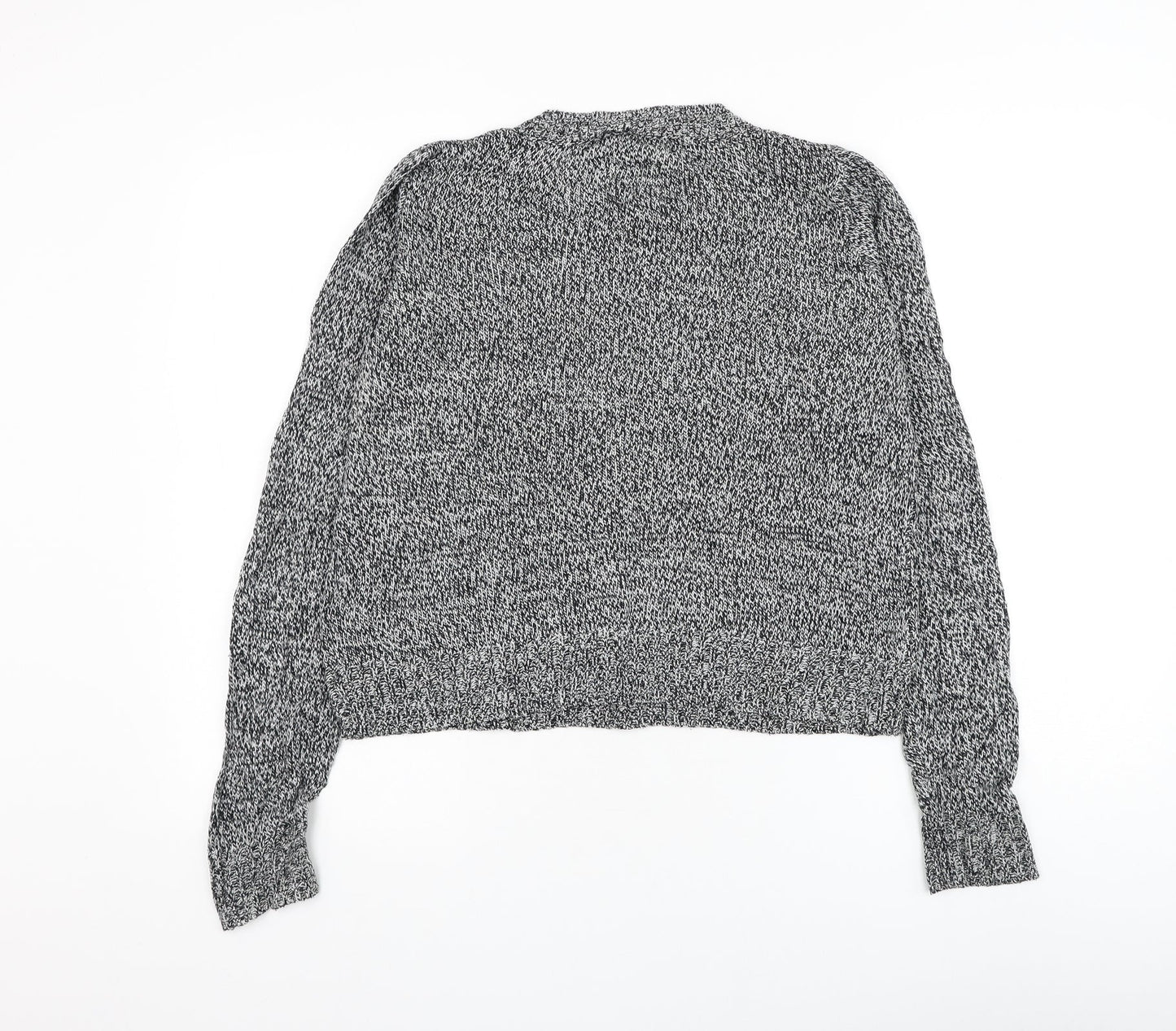 Divided by H&M Womens Black Round Neck Acrylic Pullover Jumper Size S