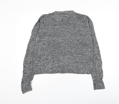 Divided by H&M Womens Black Round Neck Acrylic Pullover Jumper Size S