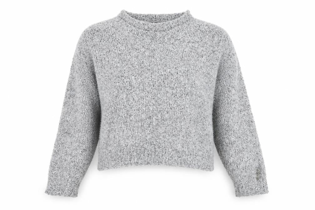 FOREVER 21 Womens Grey Round Neck Polyester Pullover Jumper Size S