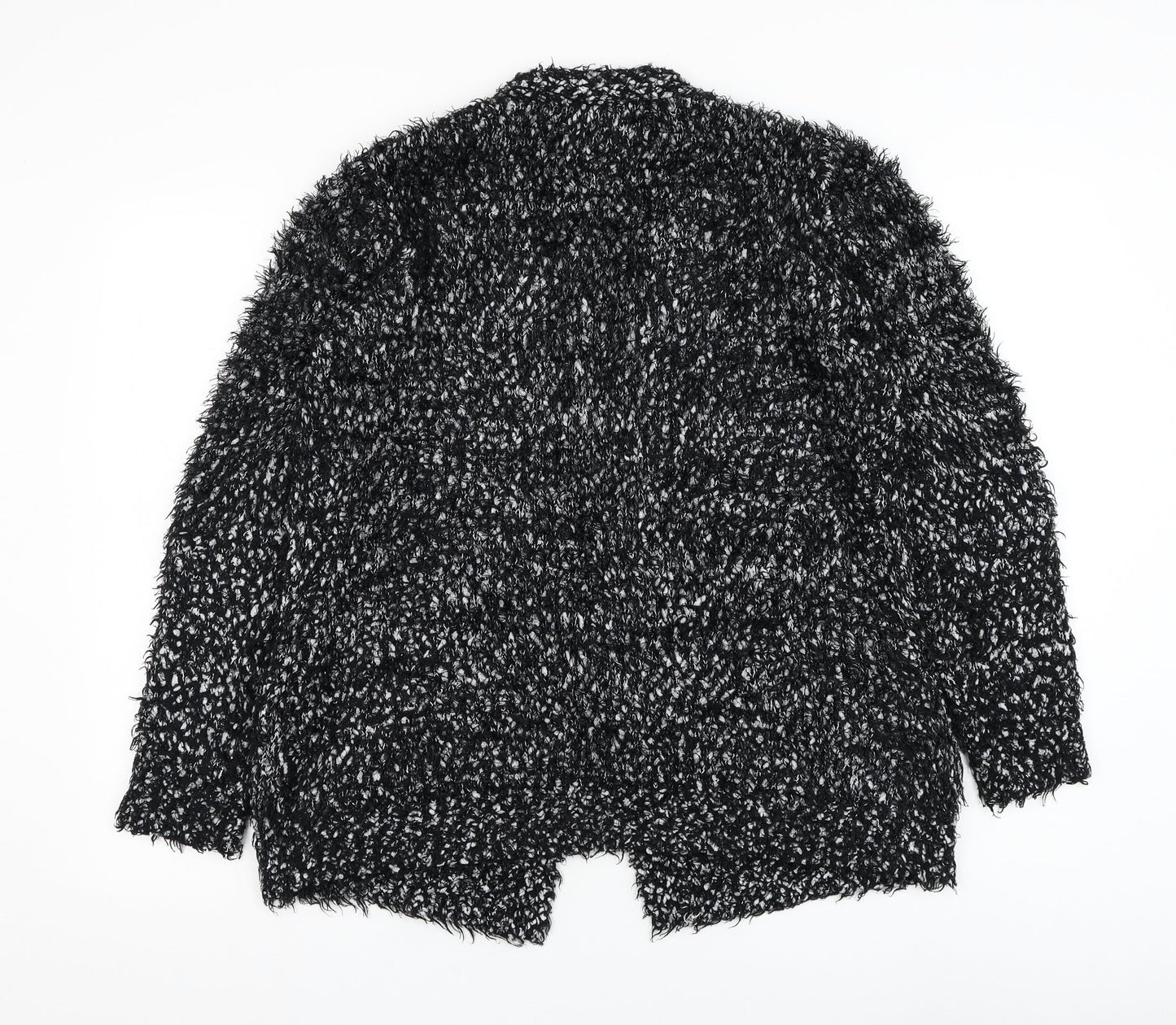 Heart & Soul Womens Black Square Neck Polyester Jumper Size M