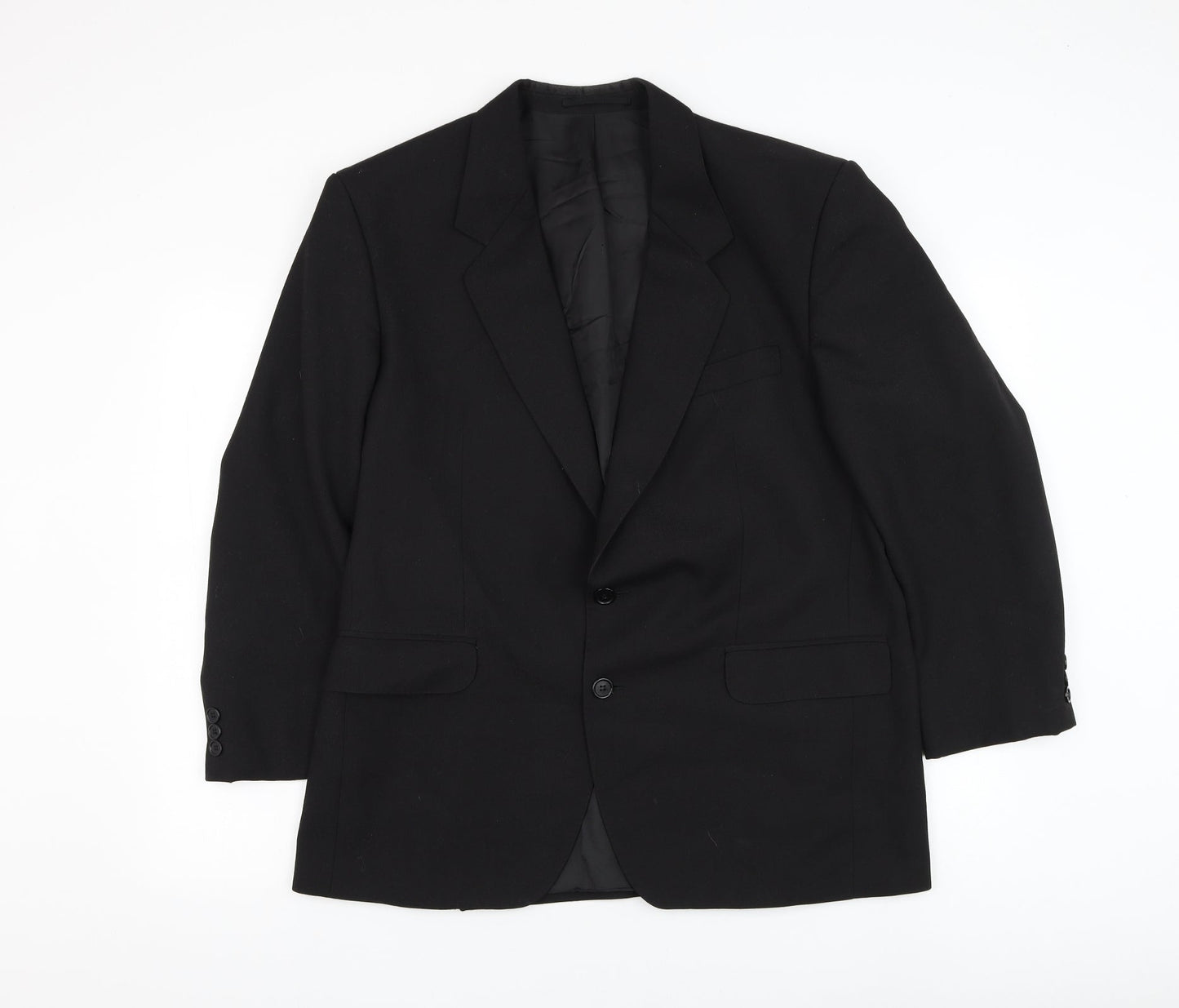 Varteks Mens Black Polyester Jacket Suit Jacket Size 42