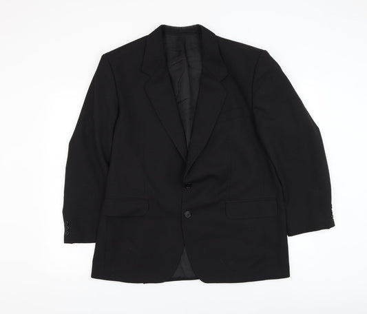 Varteks Mens Black Polyester Jacket Suit Jacket Size 42