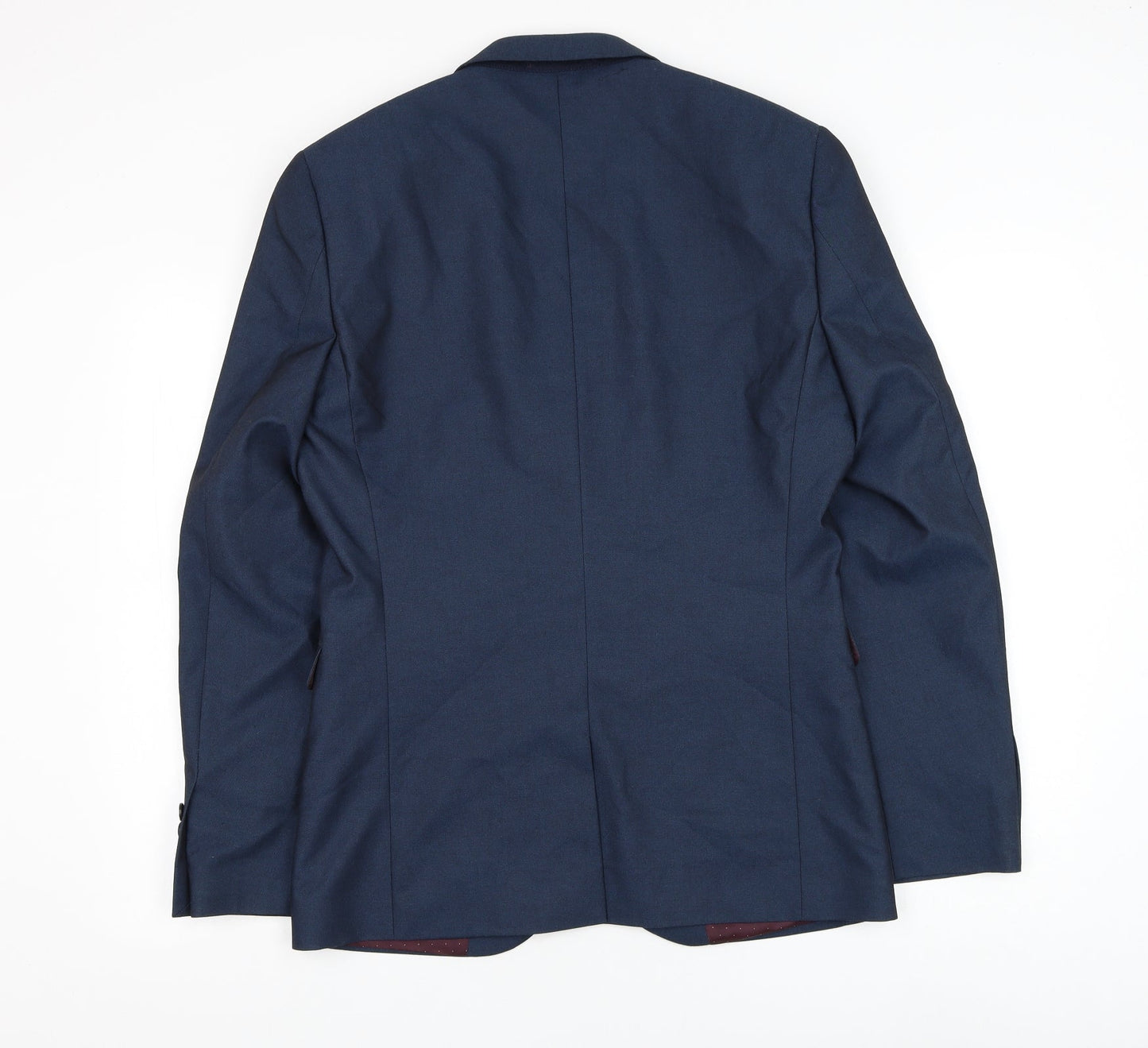 NEXT Mens Blue Polyester Jacket Suit Jacket Size 38
