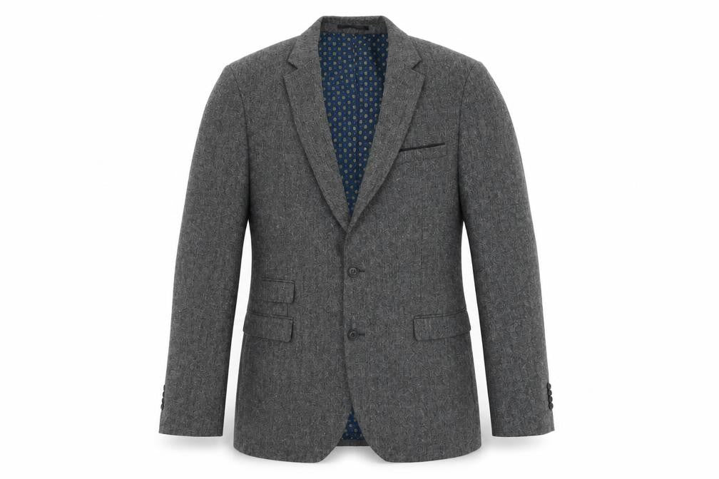 F&F Mens Grey Polyester Jacket Suit Jacket Size 42