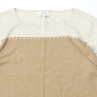 Next Womens Multicoloured Round Neck Cotton Pullover Jumper Size 14