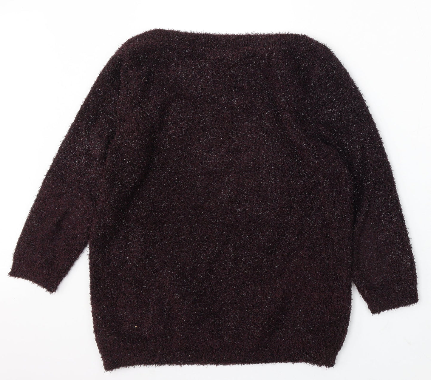 Wallis Womens Purple Round Neck Polyester Pullover Jumper Size M