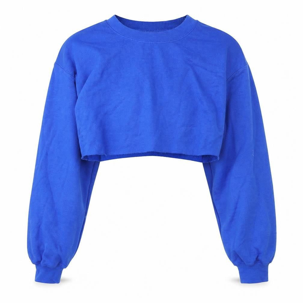 PRETTYLITTLETHING Womens Blue Polyester Pullover Sweatshirt Size M