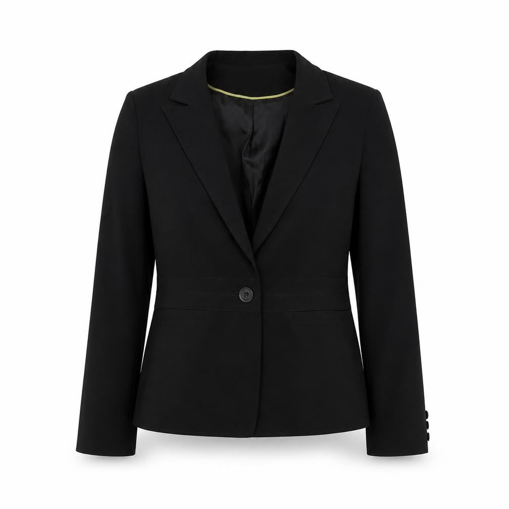 George Womens Black Polyester Jacket Suit Size 12
