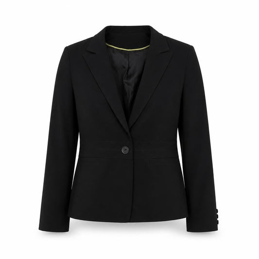 George Womens Black Polyester Jacket Suit Size 12