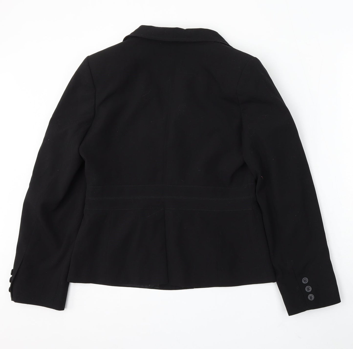 George Womens Black Polyester Jacket Suit Size 12