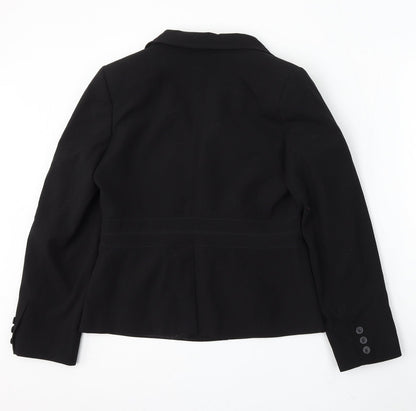 George Womens Black Polyester Jacket Suit Size 12