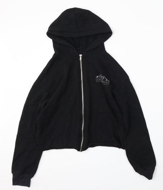 Cold Crush Womens Black Cotton Full Zip Hoodie Size XS Zip