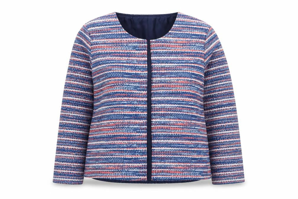 Anne De Lancay Womens Multicoloured Geometric Jacket Size M