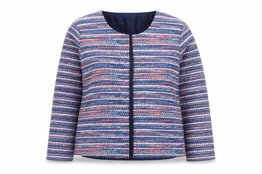 Anne De Lancay Womens Multicoloured Geometric Jacket Size M