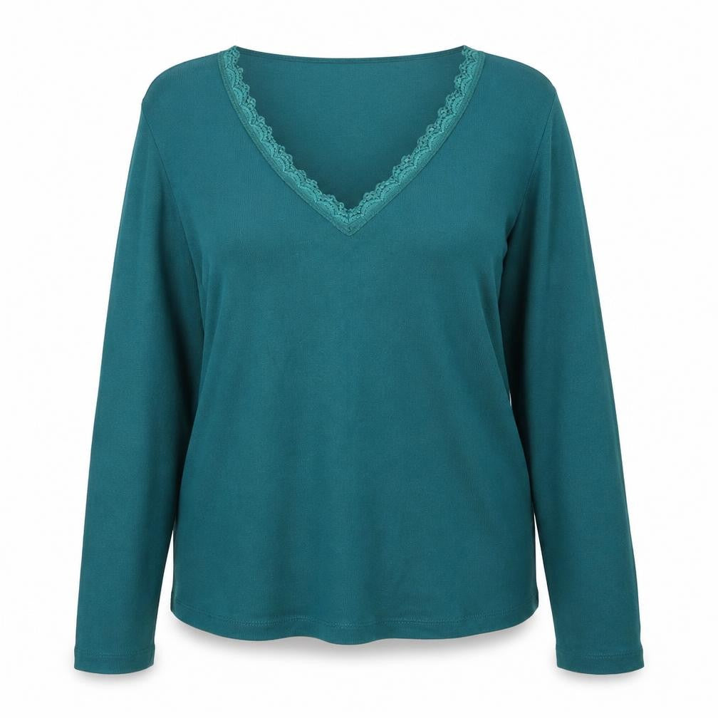 Mackays Womens Blue V-Neck Cotton Pullover Jumper Size XL