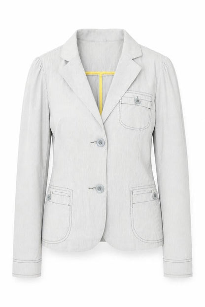 Next Womens Multicoloured Striped Cotton Jacket Blazer Size S