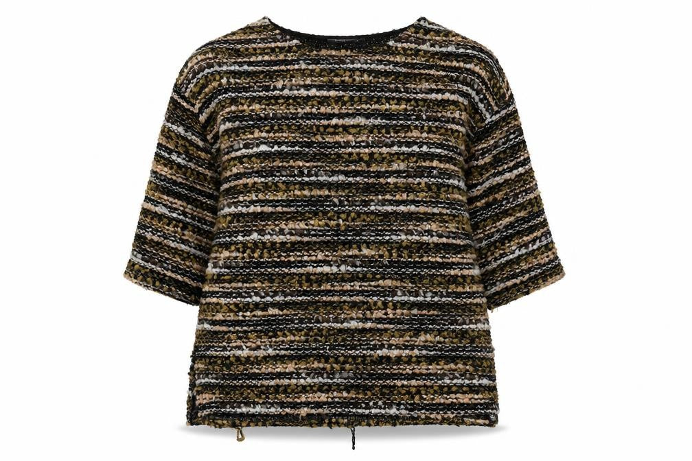 Nutmeg Womens Multicoloured Round Neck Striped Polyester Pullover Jumper Size 10