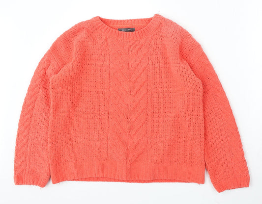 Primark Womens Red Round Neck Polyester Pullover Jumper Size XS