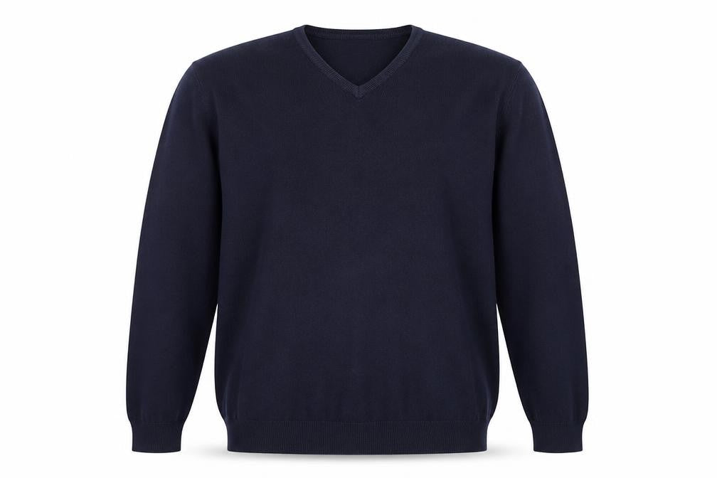 Blue Harbour Mens Black V-Neck Acrylic Pullover Jumper Size 2XL