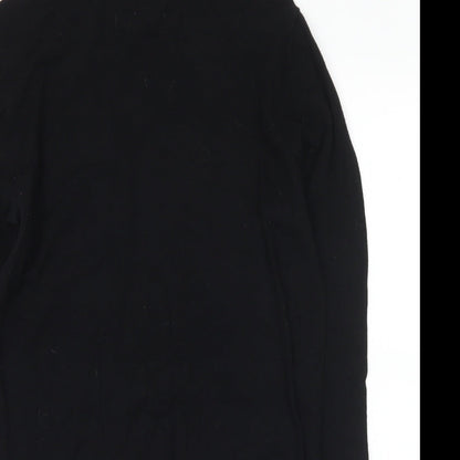 ASOS Womens Black Mock Neck Cotton Pullover Jumper Size S