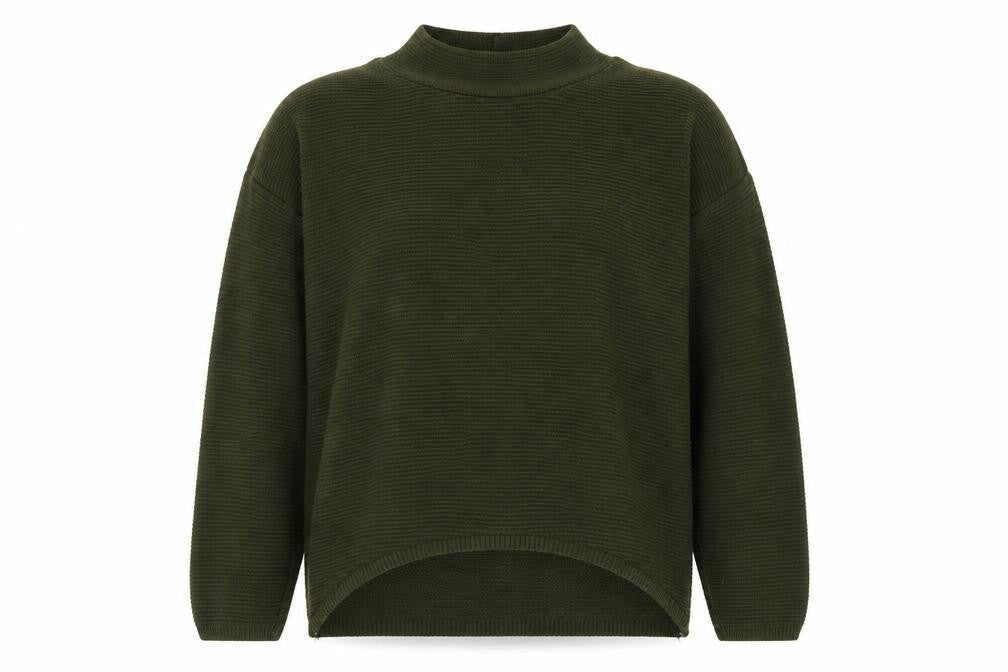 New Look Womens Green Mock Neck Acrylic Pullover Jumper Size 12