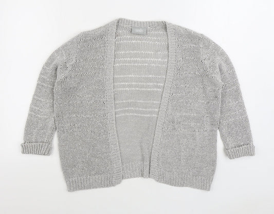 Wallis Womens Grey V-Neck Acrylic Cardigan Jumper Size S