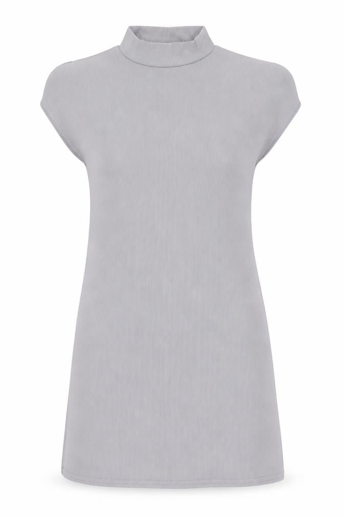 I SAW IT FIRST Womens Grey Polyester Bodycon Size 10 High Neck Pullover