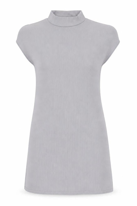 I SAW IT FIRST Womens Grey Polyester Bodycon Size 10 High Neck Pullover
