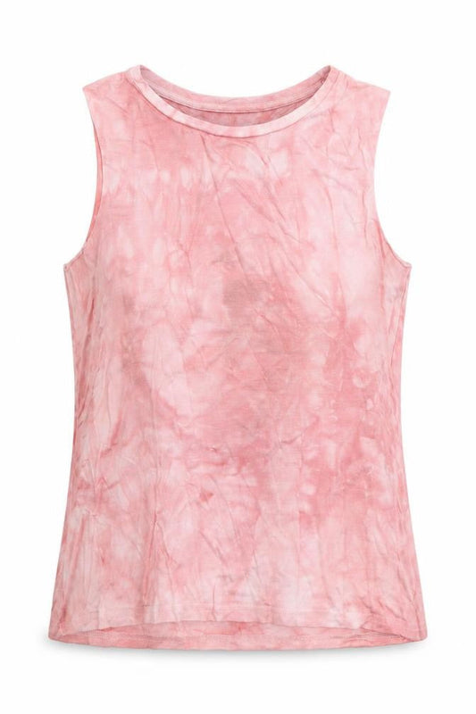 Atmosphere Womens Pink Cotton Basic Tank Size 4 Boat Neck - Tie Dye