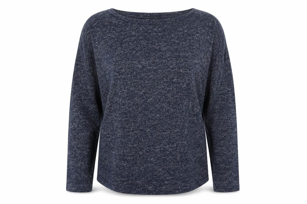 Marks & Spencer Womens Blue Round Neck Viscose Pullover Jumper Size 10