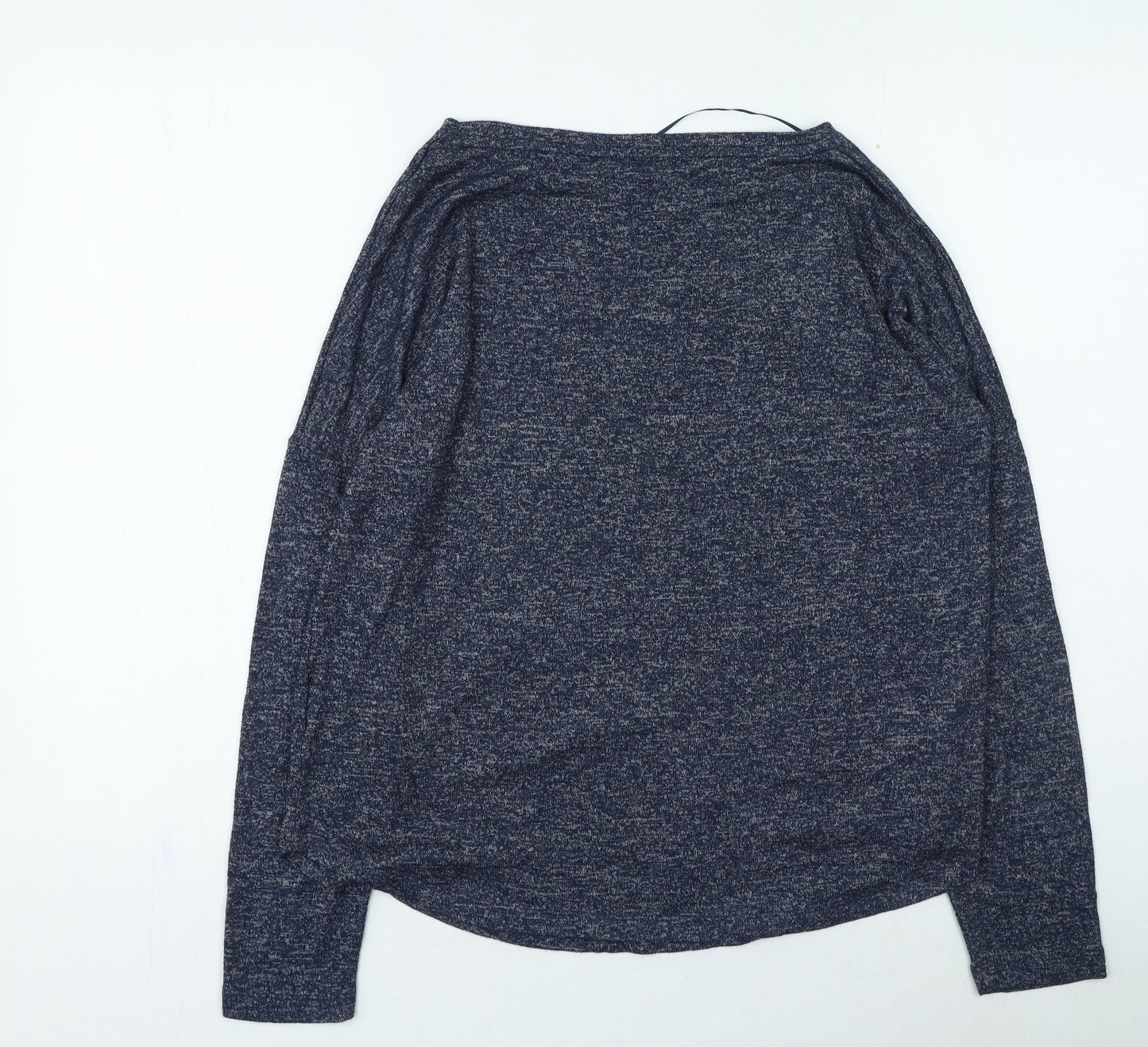 Marks and Spencer Womens Blue Round Neck Viscose Pullover Jumper Size 10