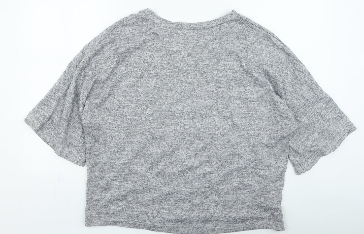 Bella Materna Womens Grey Round Neck Polyester Pullover Jumper Size L